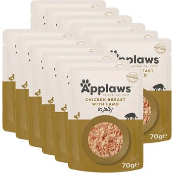 Applaws Котешка Пачка, пиле и агне в желе 12 x 70г