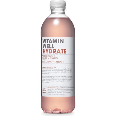 Vitamin Well Hydratate rebarbora - jahoda 0,5 l