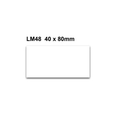 Magnetické přepisovatelné štítky – bílá, 40×80 mm, balení 100 ks