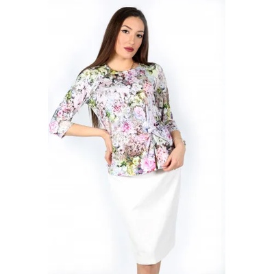 mar. fashion Блуза с ръкав 7/8 и ефектен възел (03401-40А-02)