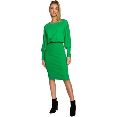 Dress in M690 Knit combination of plain zelená