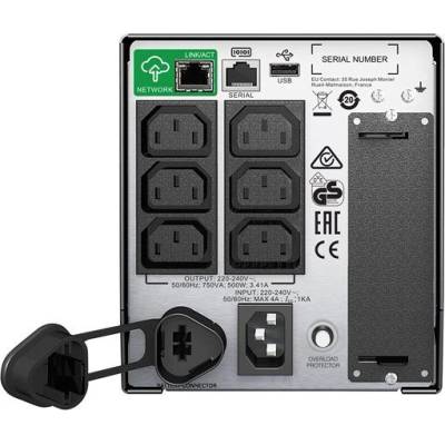 APC Smart-UPS SMT750IC UPS AC 220/230/240V 500Watt 750VA RS-232 USB output connectors 6 Black with APC SmartConnect (SMT750IC)