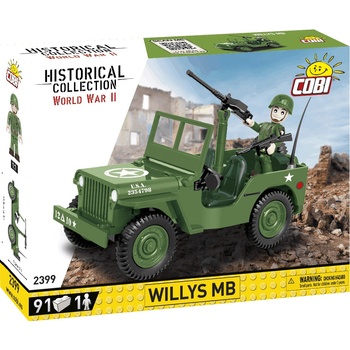 Cobi 2399 World War II Americký terénní automobil Willys MB 1/4 tuna 4x4