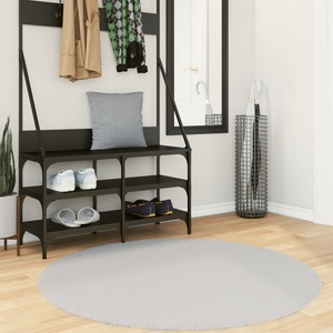 vidaXL Килим HUARTE с къс косъм, мек и миещ се, сив, Ø 120 см (375086)