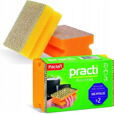 PACLAN Kuchynská špongia Silver King 2ks - bez škriabancov