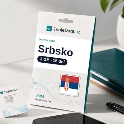 eSIM Srbsko 3 GB / 14 dní