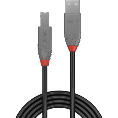 Lindy Кабел USB 2.0 A - B Anthra Line, M/M 7, 5 м, черен 36676 (36676)