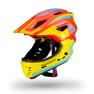 Детска велосипедна каска Rockbros TT-32SOYB-S, размерS, жълто-оранжева (TT-32SOYB-S)