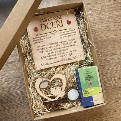Dekorace z Česka Dárková sada pro dceru Varianta: Od maminky a tatínka