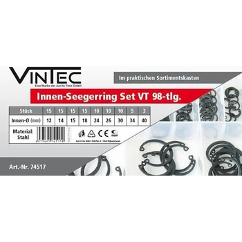 VINTEC Комплект зегер шайби, вътрешни, 98 части (vntc 74517)