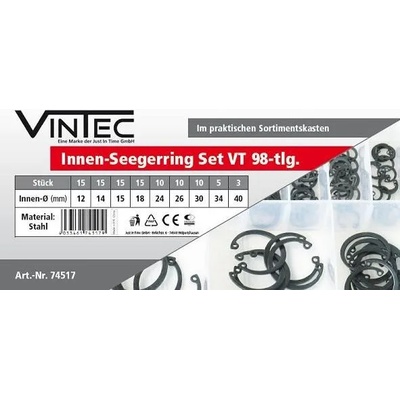 VINTEC Комплект зегер шайби, вътрешни, 98 части (vntc 74517)