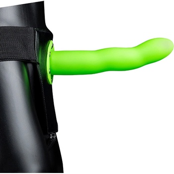 Ouch! Glow in the Dark Curved Hollow Strap-on 8" 20 cm
