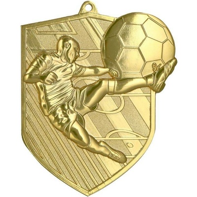 MEDALE Medaile kovová zlatá-fotbal 7,8x6,7 cm