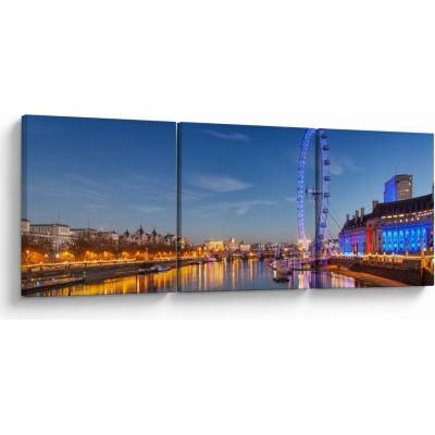 Obraz London Eye, třídílný 150x50 cm