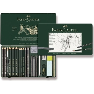 Faber-Castell Pitt Monochrome Graphite 112974 grafitová tužka sada 26 ks