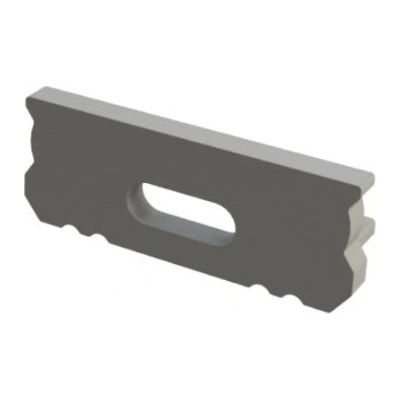 Berge Krytka koncová pro profil OXI-D šedá s otvorem AL12-GLS1-AS-EC-O