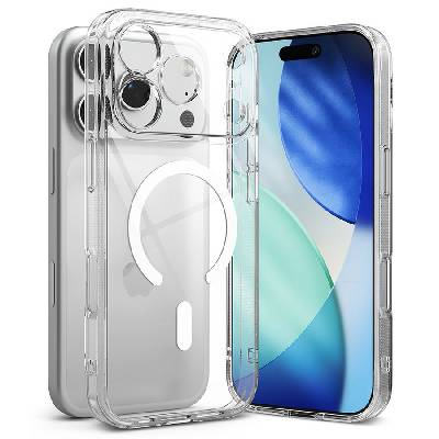 Удароустойчив твърд кейс с MagSafe за iPhone 17 Pro Max от Ringke Fusion Magnetic - Clear (8800328810068)