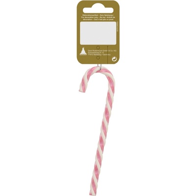 GEROMA Plastová vianočná ozdoba candycane ružová biela 15 cm 1 ks