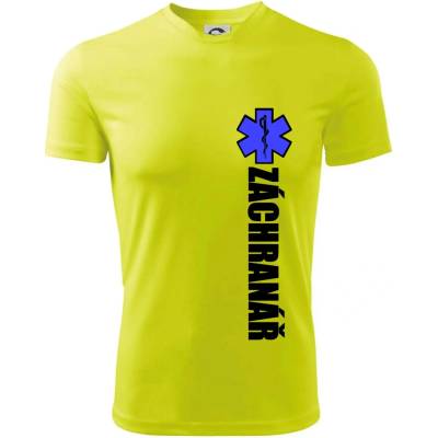Záchranář hvězda pánské triko Fantasy sportovní dresovina neonově žlutá