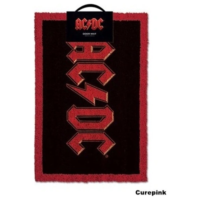 CurePink rohožka AC/DC: Logo (60 x 40 cm) černá [GP85027]