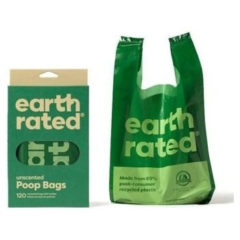 Earth Rated Vrecká na psie exkrementy s ušami bez vône 120 ks box