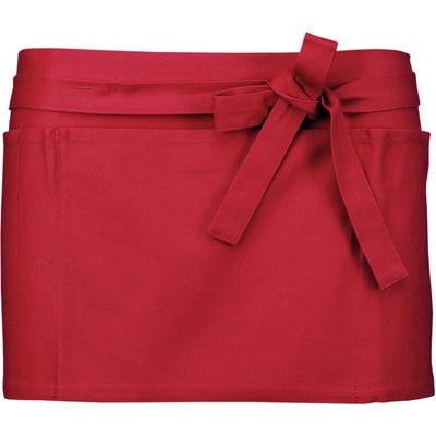 Kariban Zástěra Barman Bistro Style K886 1TE-K886-Red-uni Červená