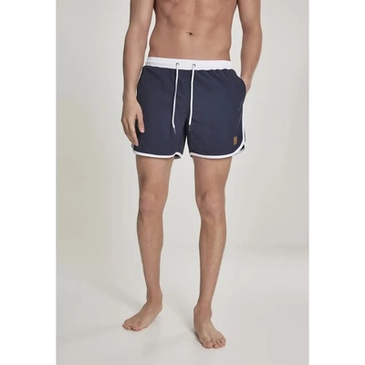 Urban Classics Бански гащета Urban classics Retro swimming shorts - Blue (Navy / White)