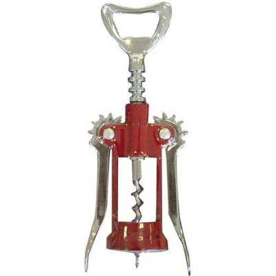 TORO Vývrtka červená lakovaná s křídly, 17cm x 4, 5 cm_hamashop
