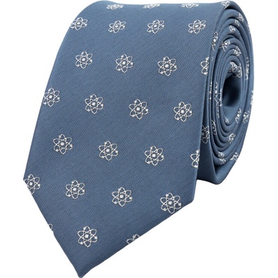 Bubibubi kravata s atomy modrošedá