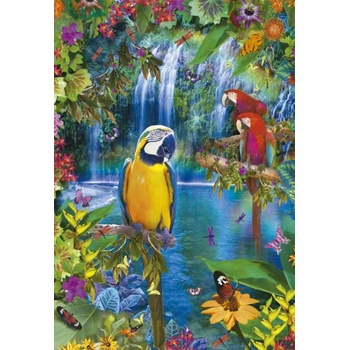 Educa - Puzzle Paradise of Tropical Parrots - 500 piese