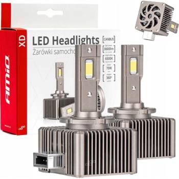 Amio LED výbojky D1S LED XD Series CAN-BUS, bílé 6500K | 8600 LM, 2 ks