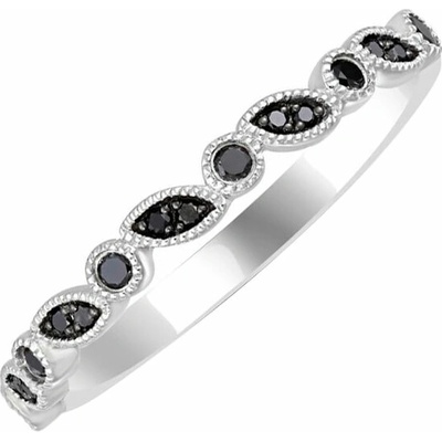 Eppi Čierne diamanty v zlatom eternity prsteni Lyla R35848
