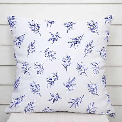 Biante TF-114 Modré olivové vetvičky na bielom 30 x 50 cm