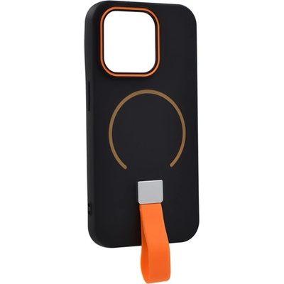 Gigapack iPhone 15 Pro GIGAPACK Силиконов капак за телефон, микрофибърна плюшена вътрешна част, MagSafe, черен GP-177463 (GP-177463)