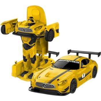 Rastar Метална играчка Rastar - Трансформиращ се робот/Mercedes-Benz GT3, 1: 32, жълта (Ras62300_Galben)