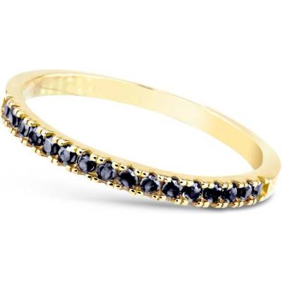 Cutie Jewellery gold dámský prsten Z6484 1670 ze zlata se zirkony Žlutá Černá