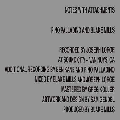 Notes With Attachments - Palladino, Pino / Mills, Blake CD
