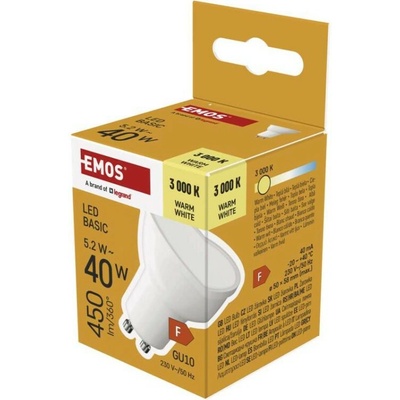 EMOS ZL8F22 LED žárovka Basic MR16 GU10 5,2 W 40 W 450 lm teplá bílá