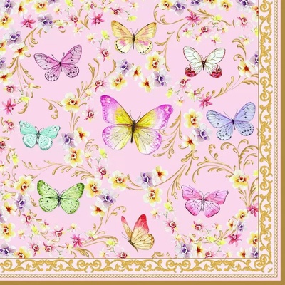 Easy Life Papírový ubrousek Majestic Butterflies 33x33cm 20ks