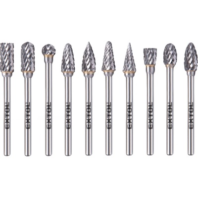 Extol Industrial Frézy karbidové, sada 10ks, ⌀ 6x13 mm 8703810