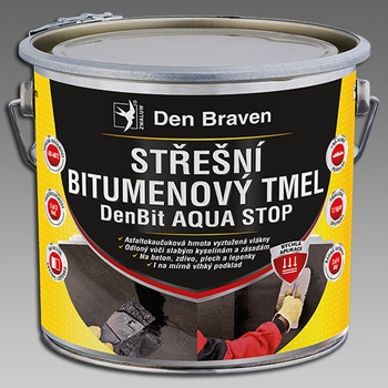 Den Braven Střešní bitumenový tmel DenBit AQUA STOP Typ: plechovka, Barva: černá, v balení: 1 kg