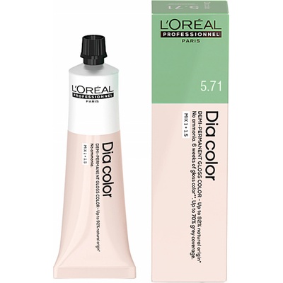 Loréal Professionnel Dia color Přeliv na vlasy 5.71 světle hnědá matná popelavá L’Oréal Professionnel 60 ml