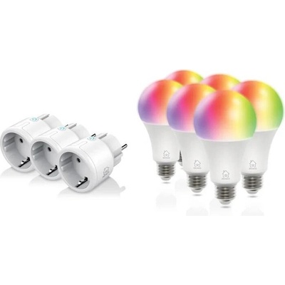 DELTACO Смарт комплект DELTACO SH-KIT03, 3 x мини контакти, 6 x LED крушки (SH-KIT03)