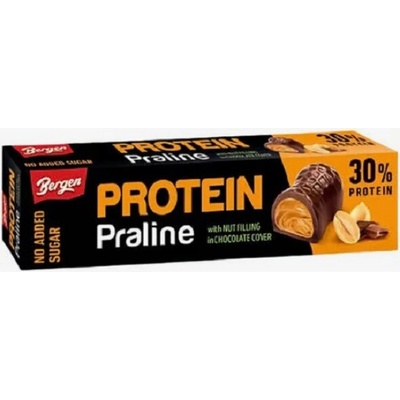 Bergen Protein Praline Mliečna čokoláda so sladidlom plnená arašidovým krémom 50 g