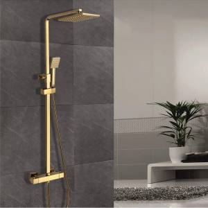 Inter Ceramic Душ с термостат, пита, слушалка и шлаух ICT 6222GOLD, Inter Ceramic (6222GOLD)