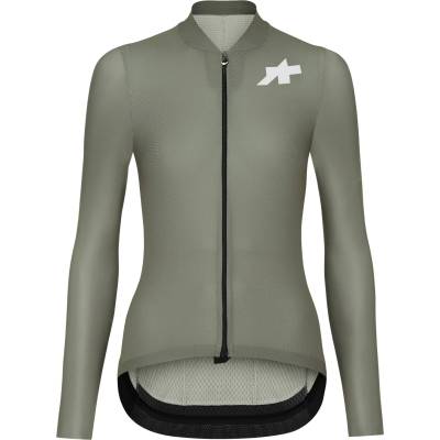 ASSOS Дамска фланелка с дълъг ръкав за колоездене ASSOS Women's Uma GT L/S Jersey S11 Evo Cycling jersey - Edge Green (156-2813-0115)
