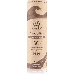 Suntribe Sports Zinc Stick минерална защитна пръчица за чувствителни места SPF 50 Cocoa Tint 30 гр