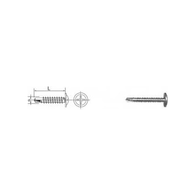 Uncanny Brand Self-drilling screw assembly 4.2*32mm ral 9010