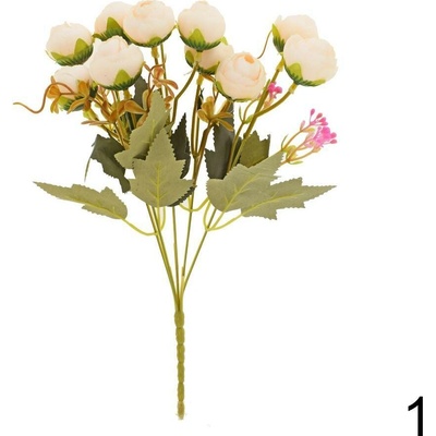 Kytica Ranunculus + zeleň 32cm biela 247718B