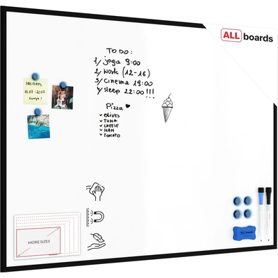 ALLboards Magnetická suchostěrná tabule bílá 120 × 90 cm